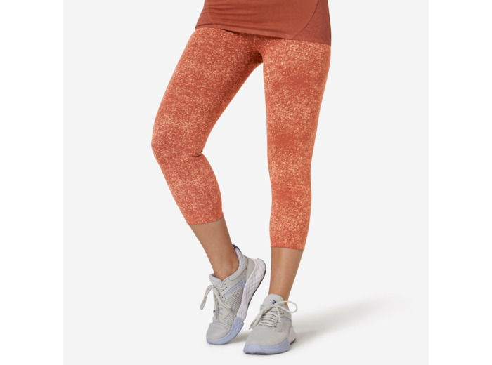 Legging fitness majorité coton 7/8 galbant terra cotta