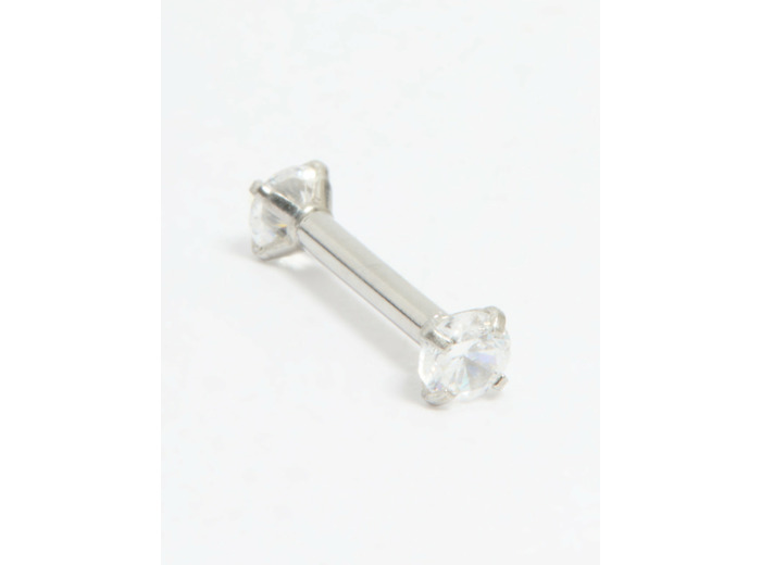 Surgical Steel Cubic Zirconia Reversible Flat Back Stud