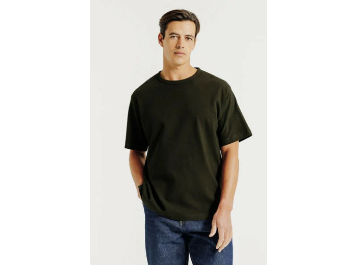 Tee shirt matière fantaisie - Vert kaki