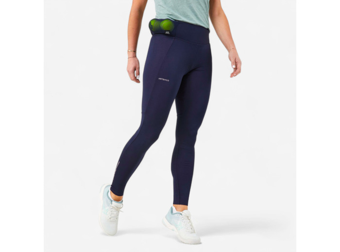 Legging de tennis Femme - TLEGGING Dry HIP BALL bleu imprimé