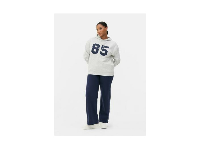 Sweat oversize à capuche et motif 85