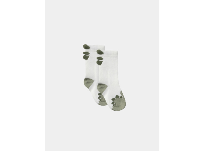 Chaussettes écrues jacquard dinosaure