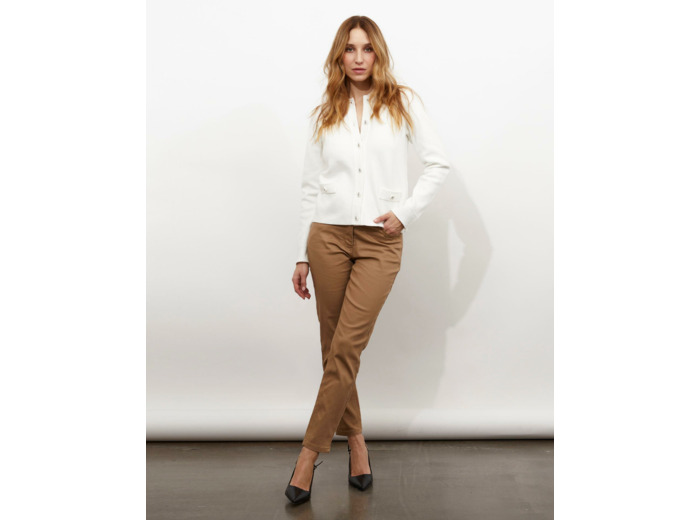 Pantalon 7/8 slim uni CAMEL Femme