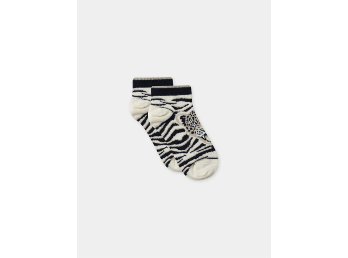 Chaussettes jacquard tête de tigre