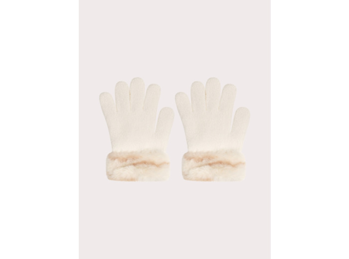 Gants beige pour fille