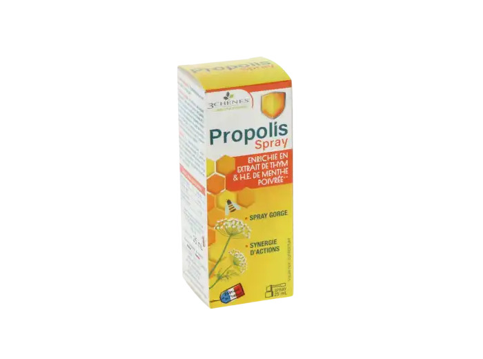 3 Chenes Propolis Spray Gorge Fl/25ml