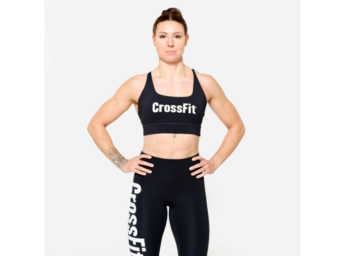 Brassière de crossfit® maintien modéré femme, noir