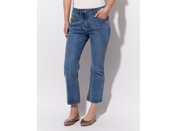 Jean cropped bootcut BLEU CLAIR Femme
