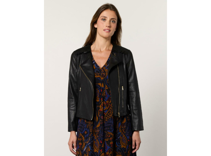 Perfecto court uni NOIR Femme