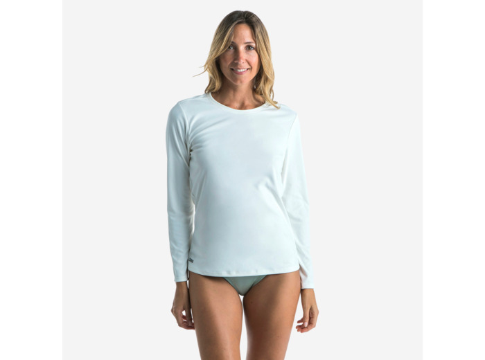 TEE SHIRT ANTI UV SURF MALOU MANCHES LONGUES FEMME GREIGE (SANS TEINTURE)