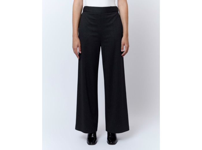 Pantalon long large pied de puce ANTHRACITE Femme