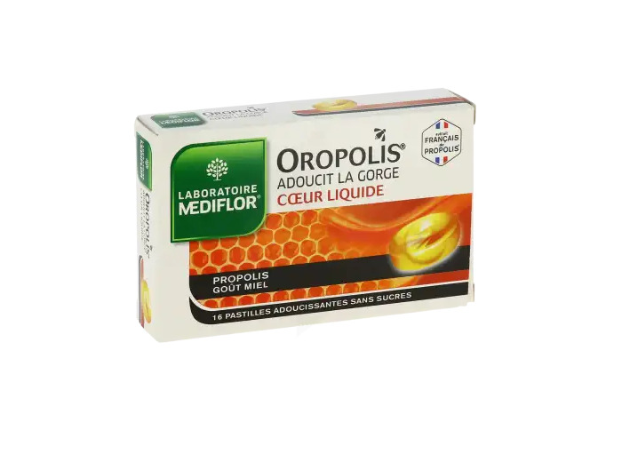 Oropolis Pastilles Coeur Liquide Sans Sucre Boîte De 16
