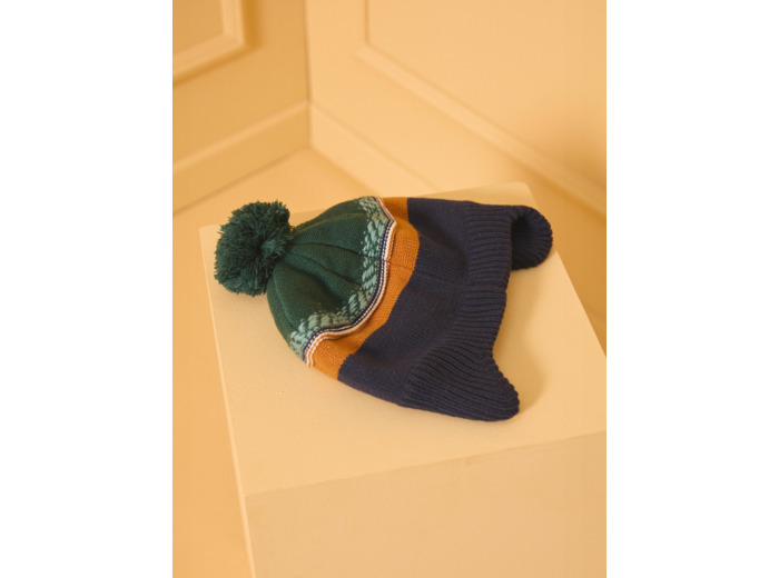 Bonnet cache oreilles maille