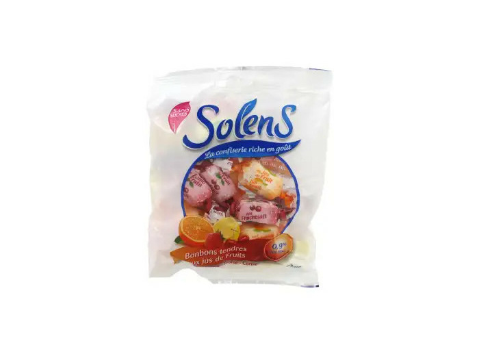 Solens Tendre Enfance Bonbon Tendres Jus De Fruits Sachet De 100 G
