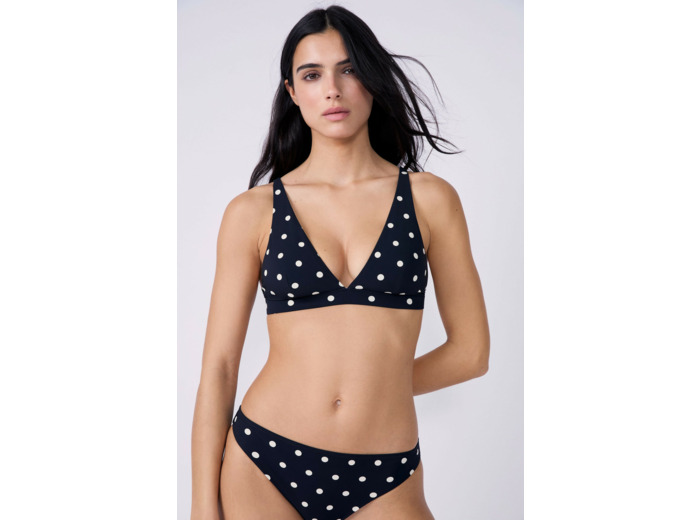 Triangle haut de maillot à pois