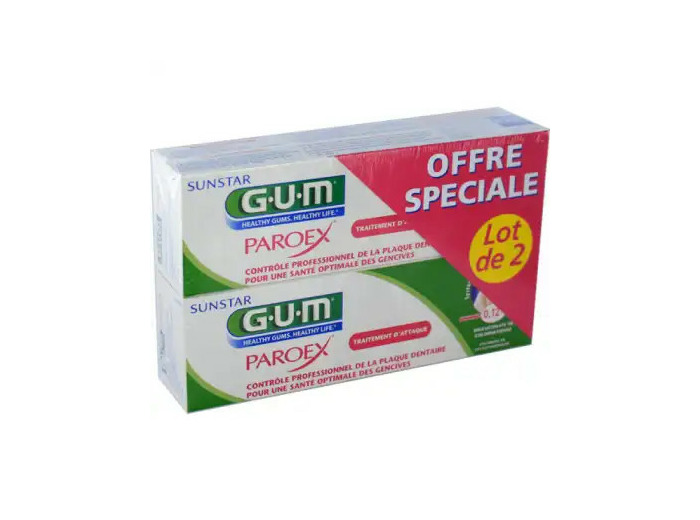 Gum Paroex Gel Dentifrice 2 Tubes De 75 Ml