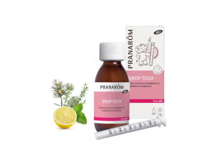 Pranarôm Pranabb Sirop Gorge Toux Sèche Sans Sucre Bio Fl/120ml