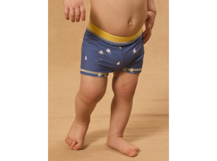 Boxer de bain imprimé voilier