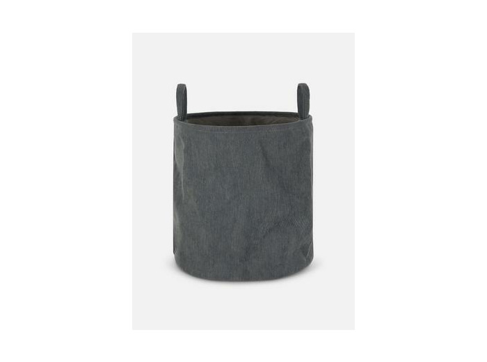 Panier à linge pliable en velours côtelé