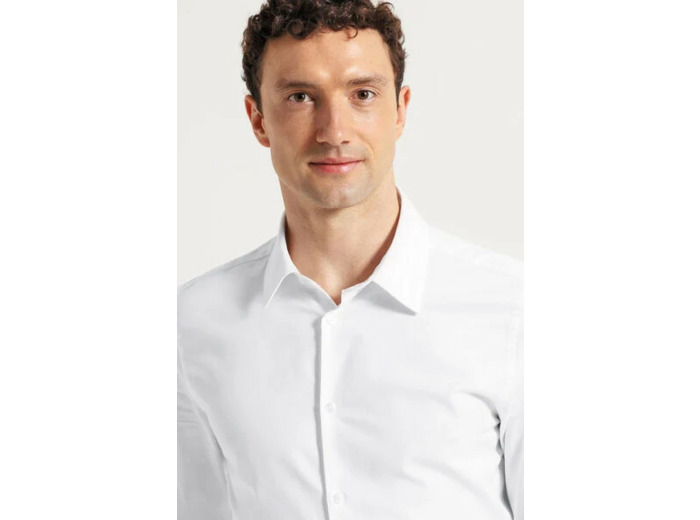 Chemise slim coton - Blanc
