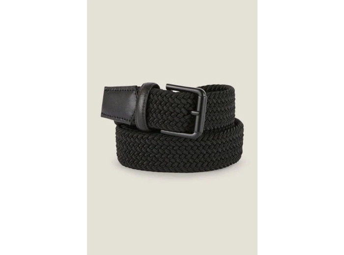 Ceinture élastiquée à boucle - Noir