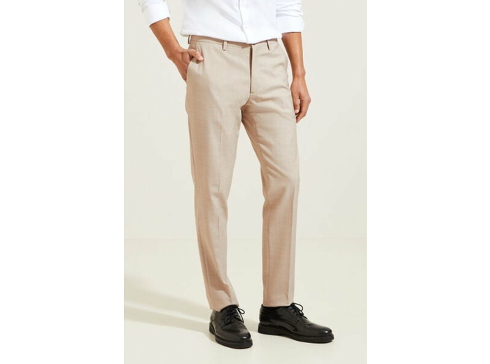 Pantalon de costume slim bi-ton - Beige