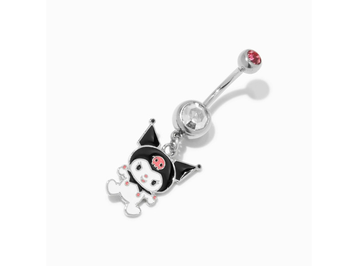 Piercing nombril à breloques Kuromi® en acier inoxydable 1,6mm