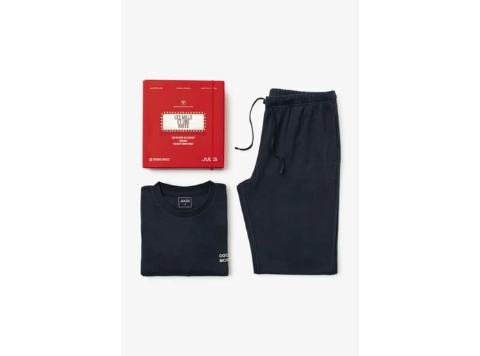 Coffret ensemble pyjama chaud - Bleu foncé