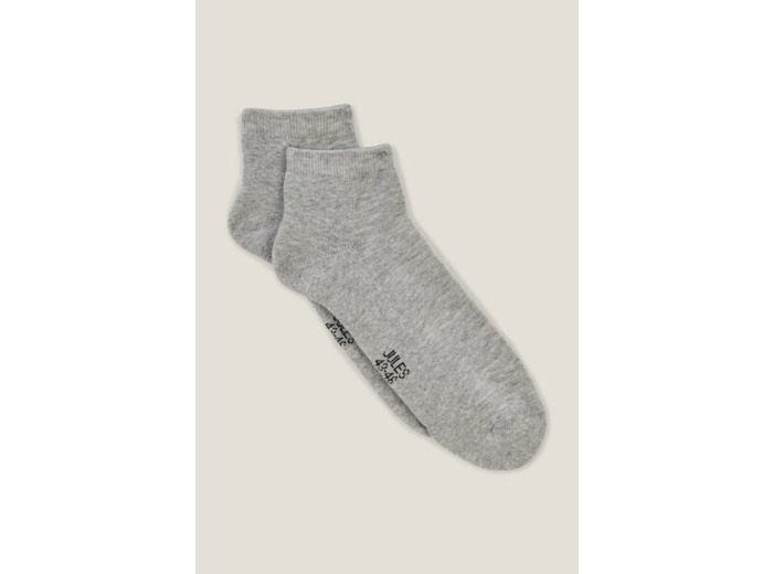 Chaussettes unies basses - Gris moyen