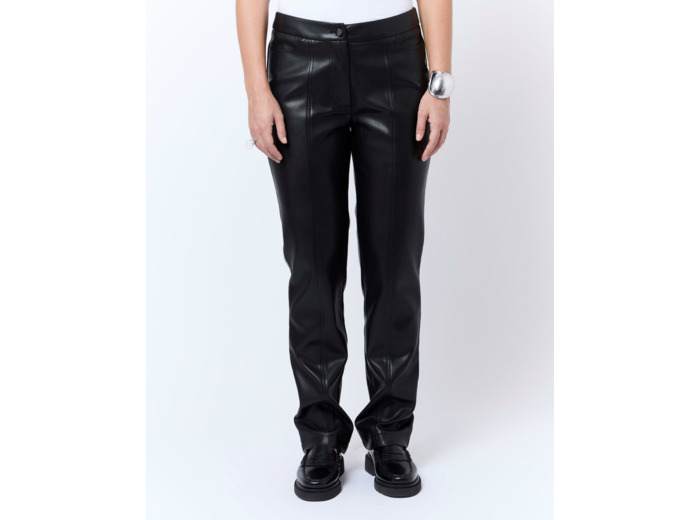 Pantalon long droit uni NOIR Femme