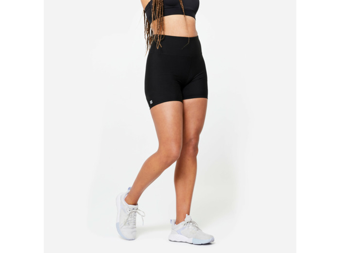 Short Moulant Fitness Cardio Femme Noir