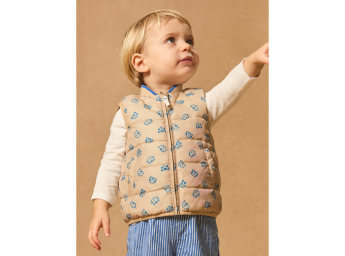 Doudoune matelassé réversible chat