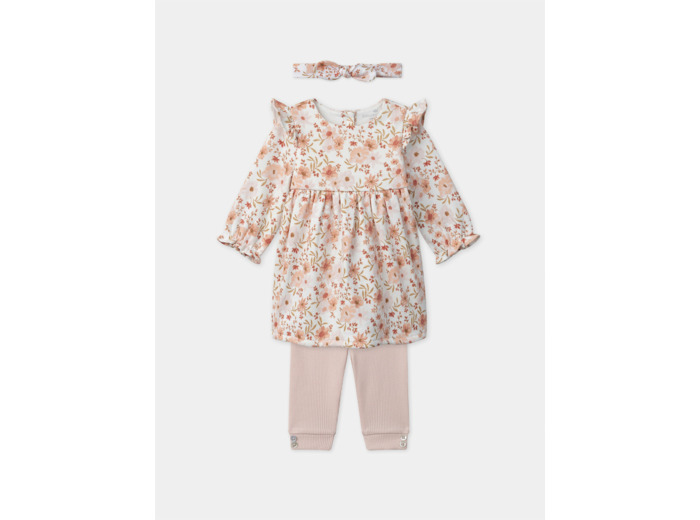 Ensemble de jour robe + pantalon+ bandeau
