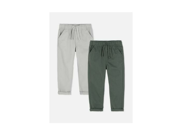 Lot de 2 pantalons en sergé