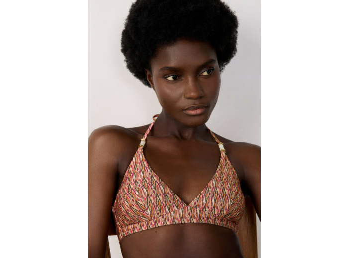 Triangle haut de maillot à motif