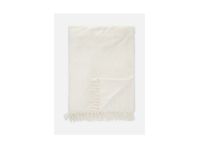 Grande couverture duveteuse avec finition à pampilles