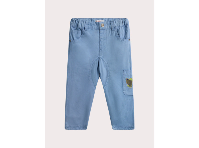Pantalon bleu à animation chien pour bébé garçon