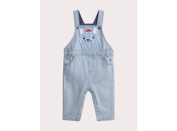 Salopette rayée marine pour bébé garçon