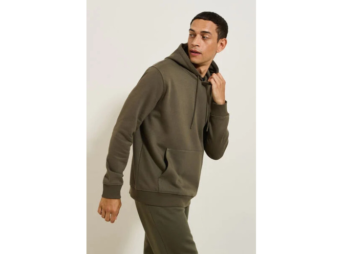 Sweat à capuche uni - Vert