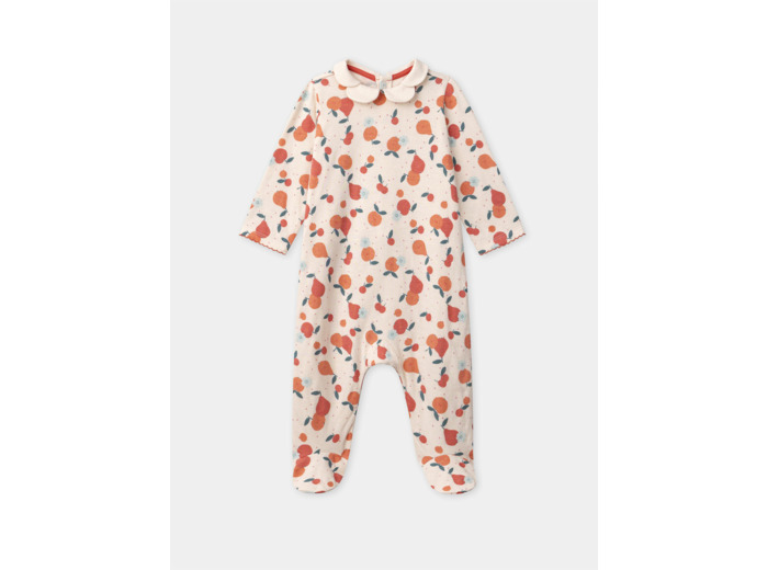 Grenouillère écrue imprimé fruits Bébé Fille