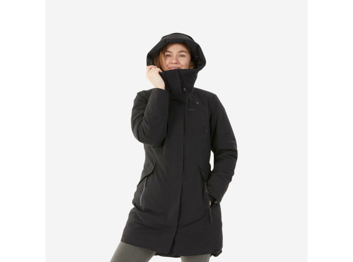 Parka de randonnée -10°C imperméable femme, NH500 noir