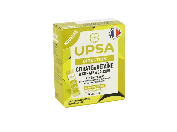 Upsa Citrate De Bétaïne & Citrate De Calcium Poudre 10 Sachets