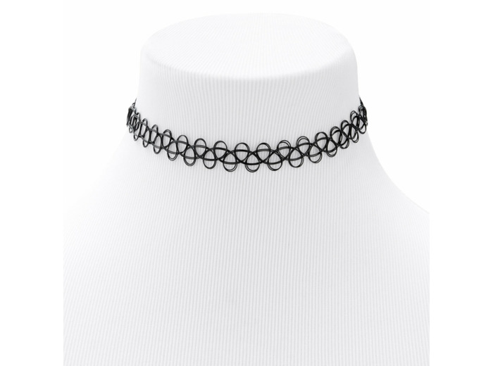 Ras-de-cou effet tatouage — Noir