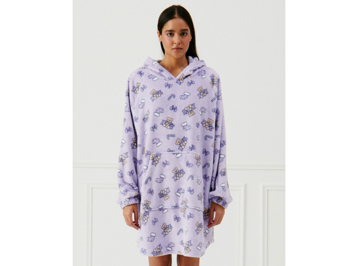 Pull plaid en polaire