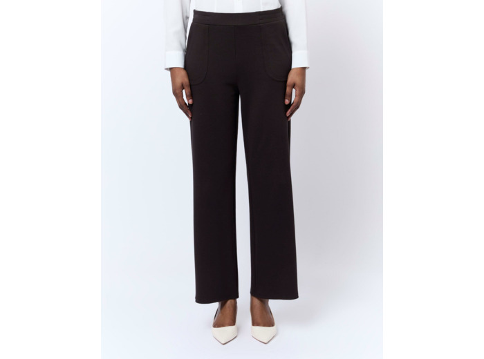 Pantalon long uni MARRON Femme