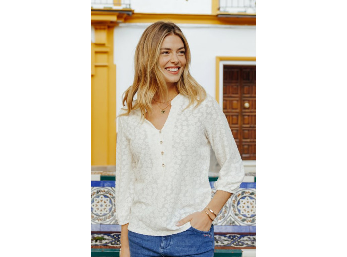 Tee-shirt fantaisie manches 3/4