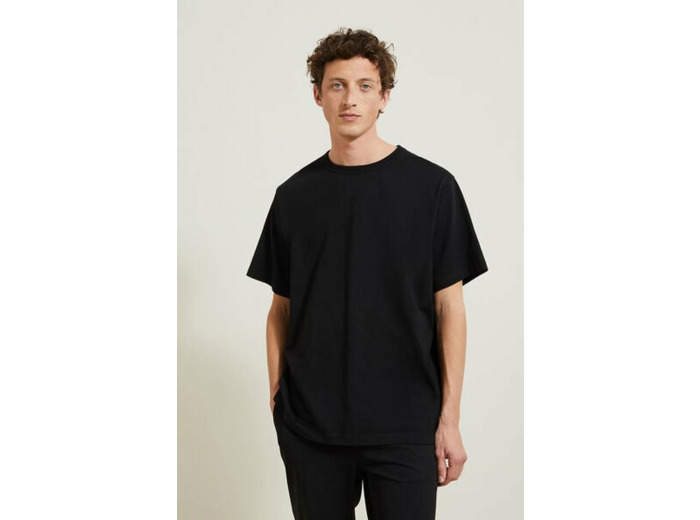 Tee shirt relax en coton - Noir
