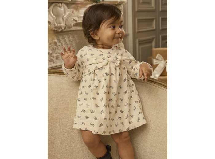 Robe en velours côtelé imprimé