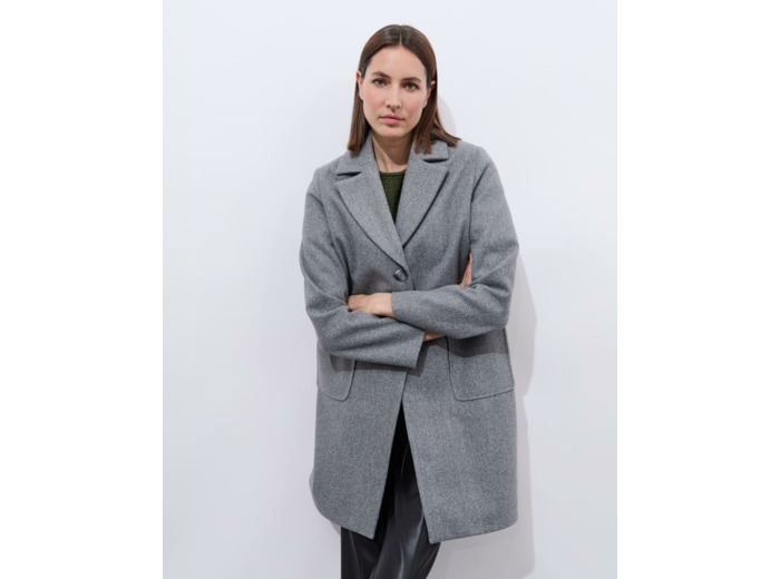Manteau uni GRIS Femme