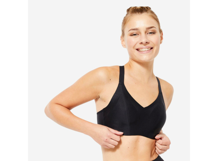 Brassière invisible avec coques maintien fort Femme - Noir